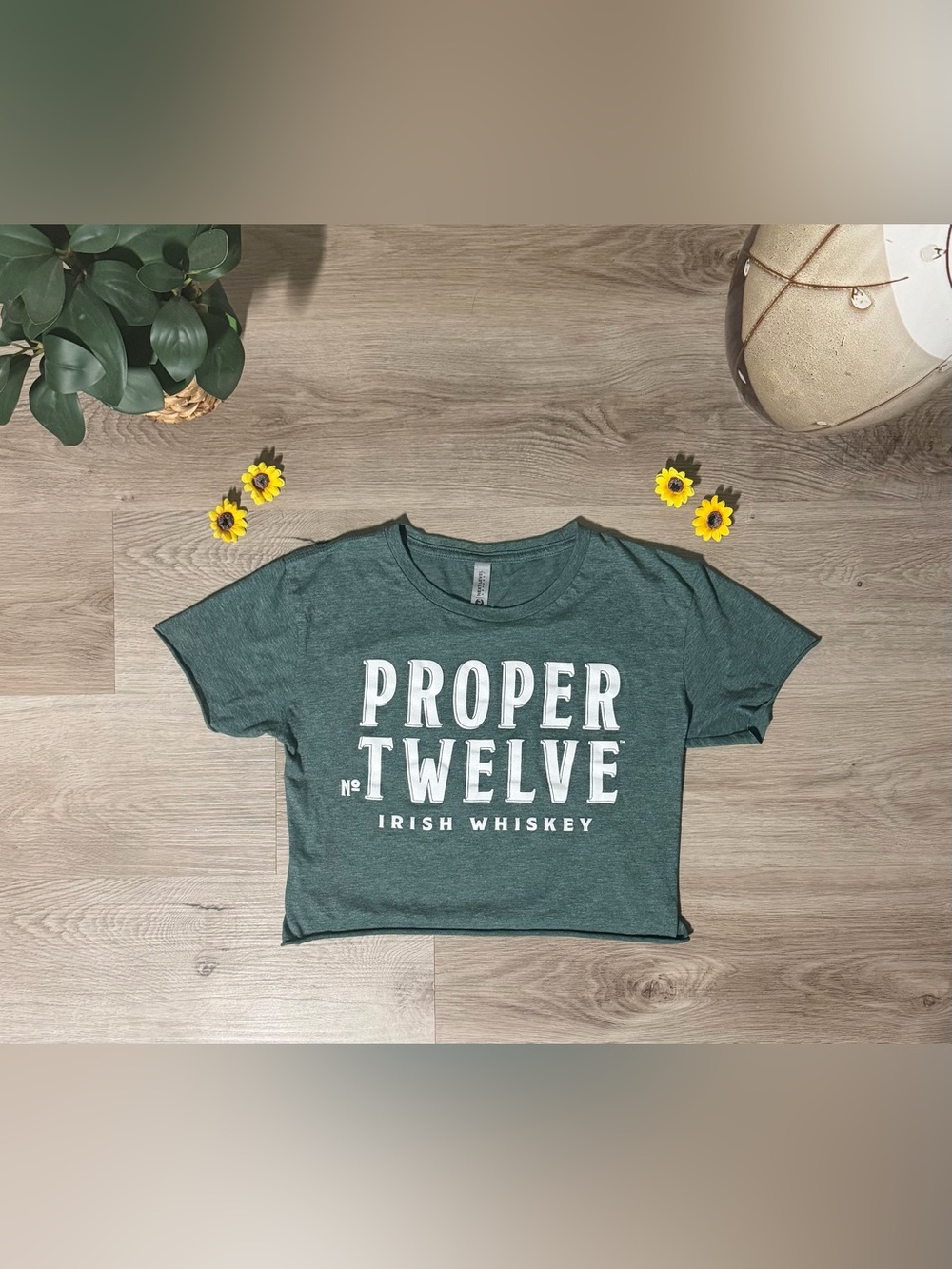 Next Level Apparel Proper Twelve Irish Whiskey Crop Tee - Size Medium
